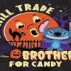 Boys' - Disney - Will Trade Brother For Candy Graphic Long Sleeve Fleece Sweatshirt - 2 of 4