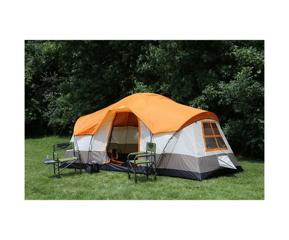 Tahoe Gear Olympia 10 Person 3 Season Tent, Orange/Ivory | Tgt-Olympia-10-B