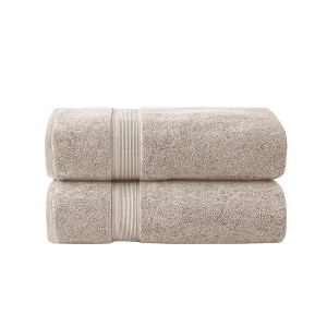 Vynxaria Natural Antimicrobial Cotton Bath Sheet 2 Piece Set - 1 of 4