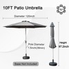 Maggift Outdoor Patio Umbrella with 8 Sturdy Ribs, Push Button Tilt and Crank, Waterproof, UV-Resistant Uitable for Garden, Gray, 120"*120"*97.2" - 2 of 4