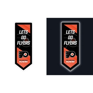 Evergreen Ultra-Thin Glazelight LED Wall Decor, Pennant, Philadelphia Flyers- 9 x 23 Inches Made In USA - 1 of 4