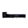 Syemin TV Stands and Consoles Wood Extendable TV Stand Entertainment Center Media TV Console for Living Room Bedroom, Black, 86.62"*15.75"*28.32" - 2 of 4