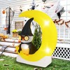 Costway 4.3 x 5.1 ft Inflatable Owl on Moon LED Lighted Halloween Decoration w/ Large Moon & Wizard Owl  w/ Stakes & Sandbags - 2 of 4