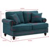 NicBex 60.83 Inch Chenille Sofa Couch,Love Seat Couch with 2 Throw Pillows for Living Room,Bedroom,Office,Apartment - 3 of 4