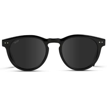 WMP Eyewear Classic Round Acetate Polarized Sunglasses