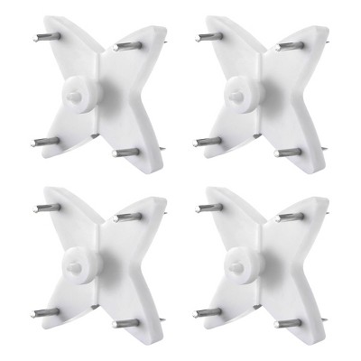 Unique Bargains ABS Non-mark Hook Picture Photo Frame Hangers White 1.10"x1.10"x0.39" 80 Pcs