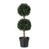 Home Heritage 3 Foot Artificial Topiary Tree w/ Clear Lights for Entryway Decor - image 2 of 4