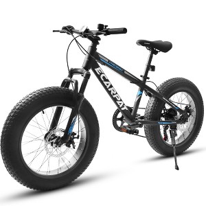 ORRD 20 Inch Fat Tire Mountain Bike, Shimano 7 Speed, Dual Disc Brake, Front Suspension, High-Carbon Steel Frame，Grey - 1 of 4