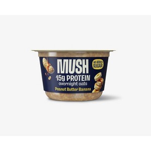 MUSH 15g Protein Gluten Free Peanut Butter Banana Overnight Oats - 5.5oz - 1 of 4
