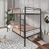 TIRAMISUBEST Twin Over Full Metal Bunk Bed - Space-Saving, Sturdy Frame, No Box Spring Needed - Black - 2 of 4