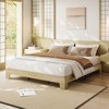 Natural Wood Platform Bed Frame with Strong Slats, Minimalist Design, No Box Spring Needed, Easy Assembly - 2 of 4