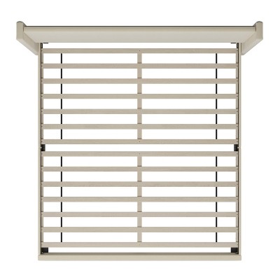 Beige King Upholstered Platform Bed with Wingback Headboard