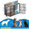 Dog Crate Furniture with 3 Doors,Wooden Crate End Table 3-in-1 Wooden Dog Kennel with Sturdy Panels for Medium to Large Dogs - 2 of 4