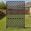 Metal Privacy Screen, Galvanized Steel Privacy Fence Panel with Stand, Decorative Room Divider for Patio, Deck, Balcony, Garden, Indoor/Outdoor Use - 4 of 4
