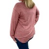 Women's Scoop Neck with Thumbholes Top - honeyme - 2 of 2