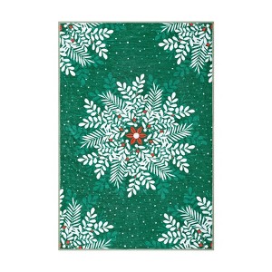 COZONY Christmas Snowflake Area Rug, Washable Non-Slip Accent Rug for Entryway, Front Door, Bedroom, Living Room & Indoor Holiday Decor - 1 of 4