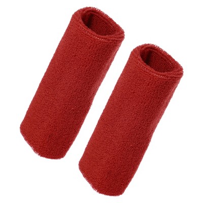 Unique Bargains Sweat Absorbing Cotton Yarn Latex Wrist Sweatbands Wrist Band 3.15"x5.91" 1 Pair
