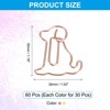 Unique Bargains Metal Cute Decorative Dog Shape Paper Clip Clamp for Home Office Supplies 60 Pcs - 2 of 4