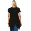 Women's Plus Size Embellished V-Neck Fenella Tunic Top - White Mark - 2 of 3