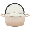 MegaChef 5.3 Quarts Round Enameled Cast Iron Dutch Oven Casserole with Self Basting Lid - 3 of 4