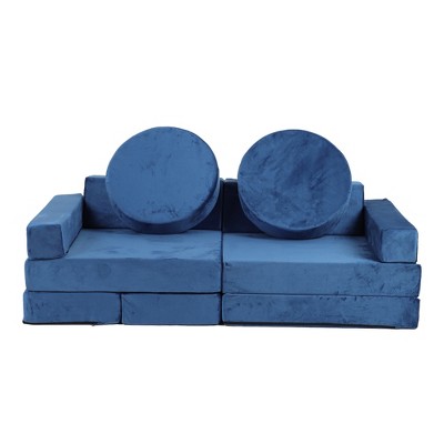 VYNXARIA Blue 14 - Piece Foldable Foam and Floor Mats Modular Game Sofa for Little Ones - Enhance Creativity!