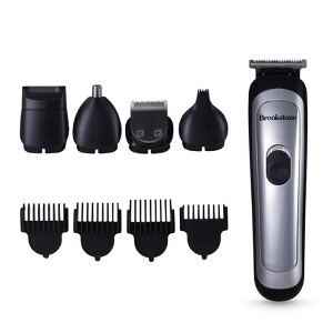 Brookstone - Hair & Beard Trimmer Kit, Precision Grooming for Hair, Beard, & Body with Adjustable Combs, Charging Base & Accessories - 1 of 4