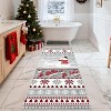 Christmas Runner Rug – Washable, Non-Slip, Santa & Reindeer Print, Low Pile, Foldable Carpet for Hallway, Kitchen, Bedside - 2 of 4