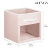 mDesign Fabric Nursery Storage Cube with Front Window, 8 Pack - Pink/White - 3 of 4