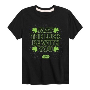 Boys' - Star Wars - St. Patricks Day May Luck Be With You Short Sleeve Graphic T-Shirt - 1 of 4