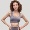 Anna-Kaci Active Women's Scalloped Edge Sports Bra Top with Wide Straps and Soft Stretch Fabric - 4 of 4