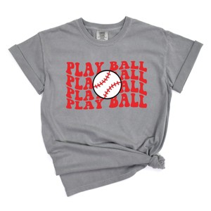 Simply Sage Market Play Ball Stacked Garment Dyed Tee - 1 of 4