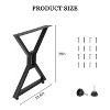 2PCS 28" Metal Table Legs DIY Industrial Furniture Dining Leg X-Shape Desk Leg - 2 of 4