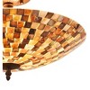 Chloe Lighting Shelley Mosaic 2 Light Semi-Flush Ceiling Fixture 16" Shade - 3 of 4