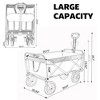 SKRAN Foldable Utility Garden Cart, 360 lb Weight Capacity Heavy Duty Portable Wagon with Wheels for Shopping,Camping,Garden,Outdoor - 3 of 4