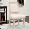 HomeRoots 20" Beige And White Side Chair - 2 of 4