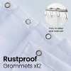LunaLulinlk Extra Heavy Duty Fabric Shower Curtain, White - 2 of 4