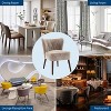 Mid-Century Modern Armless Accent Chair with Soft Fabric Upholstery and Wooden Frame - 3 of 4