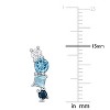 EVERLY JEWELRY | Sterling Silver 1 1/3ct TGW Swiss London Sky Blue Topaz and White Topaz Stud Earrings - 2 of 4