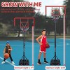 Sevobal Basketball Hoops Portable Basketball Goal System Height Adjustable with Stable Base for Backyard and Gym ,Black, 46.06"*30.91"*7.68" - 3 of 4