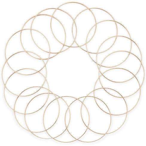 Bright Creations 16 Pack Metal Rings For Arts And Crafts, Macrame, And  Dream Catchers (6 In, Gold) : Target