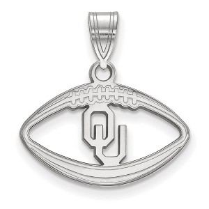 Black Bow Jewelry Sterling Silver Oklahoma Sooners NCAA Pendant - 1 of 3