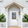 Lirago Decorative Glass Fiberglass Front Doors 36  inch  x 80  inch  with Vinyl Frame Brickmould Left Hand Inswing 2 Panel Design - 2 of 4