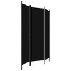 vidaXL 3-Panel Room Divider Black 59.1"x70.9" - 3 of 4