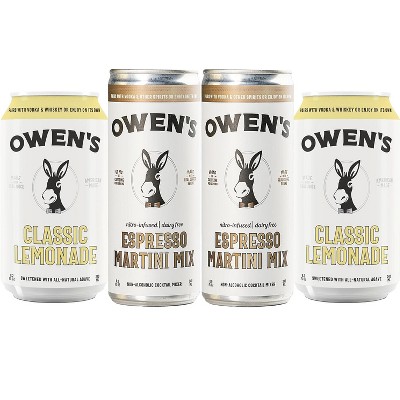 Owen’s Craft Mixers | Martini Mix | Classic Lemonade & Espresso Martini Mix, Handcrafted in the USA with Premium Ingredients | Vegan & Gluten-Free Soda Mocktail and Cocktail Mixer