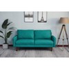 Linen Sofa Modern Couch Comfy Loveseat with Wooden Legs for Living Room, Bedroom, Office - 3 of 4