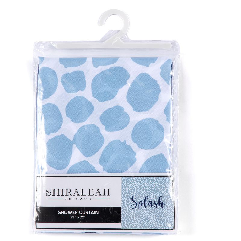Shiraleah "Splash" Blue Leopard Print Shower Curtain, 3 of 6