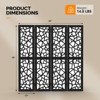 VINGLI 4 Panel Room Divider, Non-Woven Fabric Privacy Screen, Indoor Partition Wall Dividers, Freestanding Space Separator with Unique Pattern (Black) - 3 of 4