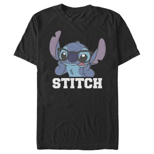 Men's Lilo & Stitch With Silly Black Glasses, Reading Time T-Shirt - 1 of 4
