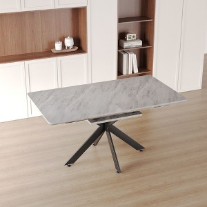 NicBex Dining Table for 6 Kitchen Table Rectangular Extendable Dining Table Modern Minimalist Table and X shape Legs for Dining Room - 1 of 4