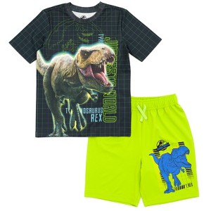 Jurassic World Jurassic Park T-Rex Toddler Boys T-Shirt and Shorts Outfit Set Toddler to Big Kid - 1 of 4
